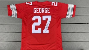Eddie George Signed Ohio State Buckeyes Jersey 1995 Heisman Trophy Beckett COA - Picture 1 of 4