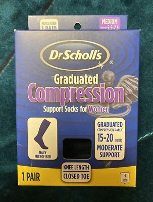 Calcetines de apoyo de compresión graduados Dr. Sholl’s para mujer (medianos) zapatos talla 5,5-7,5 Foto 1 de 4