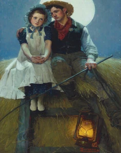 Norman Rockwell Harvest Moon Canvas Print 16 x 20 - Picture 1 of 4