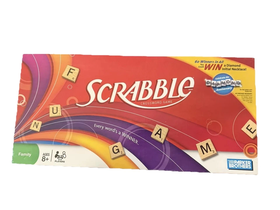 Scrabble Crossword Game 2008 Edition Parker Brothers - Image 1 of 1