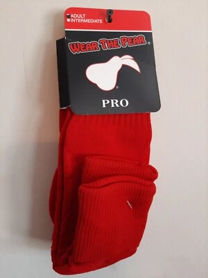 NIP Wear The Pear 成人红色专业袜队 -- 全新 -- 尺寸 9-13-美国制造--哇!! — 第 1/3 张图片