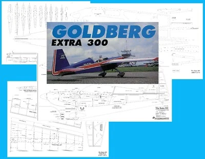 Carl Goldberg Model Airplane Plans (RC):  EXTRA 300 68" for .60 2c or .80-1.2 4c - Image 1 of 4