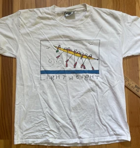 VTG 1993 Rowing Shirt Lightweight Lee Cotton Crew Neck USA L - Picture 1 of 6