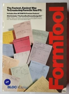 Formtool 1989 IBM PC Software 5 1/4" Diskettes And Instruction Manuals - Picture 1 of 5