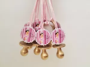 12 Princess Pacifier Necklace Baby Shower Favor Prize Game Its a Girl Decoration - Picture 1 of 6