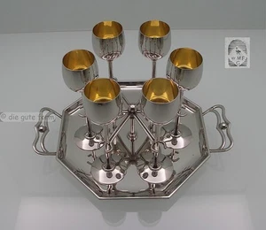 WMF -- JUEGO DE LICOR -- ESTILO JUVENIL marca de avestruz ~ 1905 -- excelente DISEÑO - ¡Excelente ESTADO!! - Imagen 1 de 9