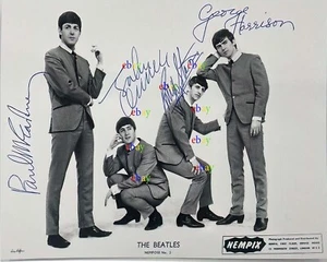 Réimpression photo 8x10 signée dédicacée par les Beatles - Photo 1 sur 1