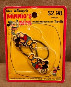 Vintage Mickey Mouse Fashion Minnie Hair Ponytail holder bow Treville WDP Disney - Picture 1 of 1