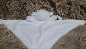 Carters White Lamb Sheep Baby Lovey Security Blanket Toy 14x14" 67213 Pacifier - Picture 1 of 4