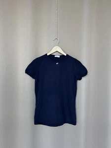 Brunello Cucinelli Cashmere Navy Blue T-Shirt Womens Size L Short Sleeve - Picture 1 of 13