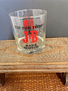 Vintage J&B Rare Scotch Whiskey Glass Extra large Retro  Tip  for Today - Picture 1 of 4