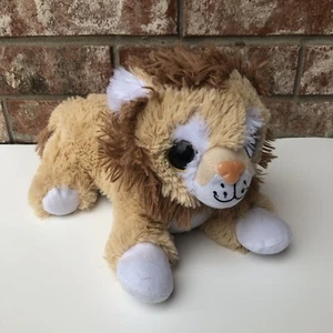 Peek A Boo Toys Lion Plush 11" Tan White Big Sparkly Eyes Stuffed Animal Cat - Picture 1 of 9