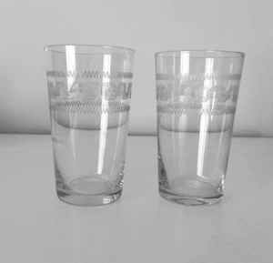 ANTIQUE EDWARDIAN ETCHED CRYSTAL TUMBLER DRINKING GLASS - Picture 1 of 7
