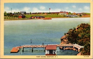 Fort Adams Newport Rhode Island Linen Postcard - Picture 1 of 2