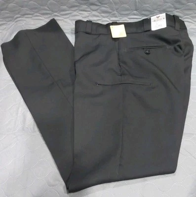 Flying Cross Mens Uniform Pants 6-pocket 32" Waist UNHEMMED Black NEW Flexwaist - Image 1 of 4