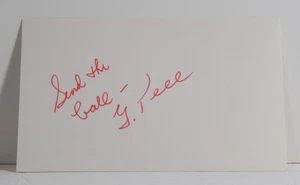 Tarjeta de índice autografiada de George Kell MLB 3x5 con certificado de autenticidad USP2-96 - Imagen 1 de 2