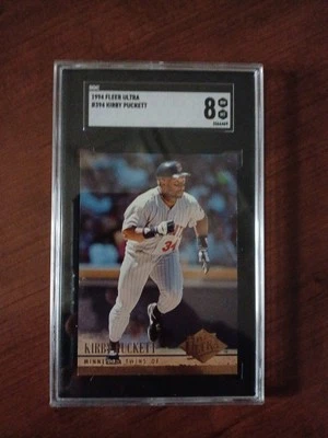 1994 Fleer Ultra - Kirby Puckett #394 HOFer SGC 8 - Image 1 of 2