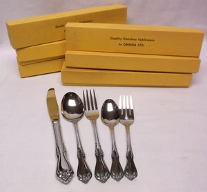 Oneida Wm Dalton Bruyèreholz 30-teiliges Edelstahl Besteck Service für 6 Neu im Karton - Bild 1 von 5