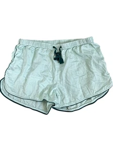 LAKE size M Pajama Lounge Boy Boxer Shorts Mint Sea Foam Green Drawstring Cotton - Picture 1 of 11
