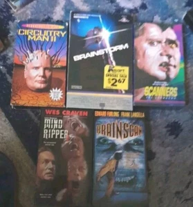 VHS Sci-fi Brain Mind Movie Lot Of 5  Brainscan Circuitry Man Scanners NEW - Picture 1 of 4