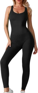 One Piece Jumpsuits for Women Workout Sets for Women Yoga Romper, Square Neck Se - Picture 1 of 15