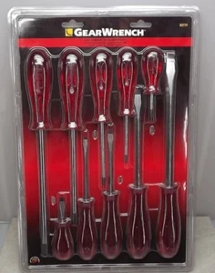 GEARWRENCH 10 PIECE COMBINATION SCREWDRIVER SET LIFETIME WARRANTY - Picture 1 of 2