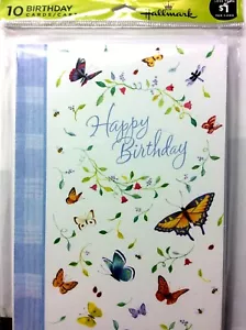 Biglietti Hallmark HAPPY BIRTHDAY, 10 Pacs Value Card -5 Designs X 2 ciascuno = 10 Totale - Foto 1 di 15