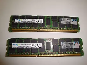 HP 647653-181 16 GB PC3L-10600R ECC REG memoria M393B2G70QH0-YH9Q8 647883-B21 - Foto 1 di 5