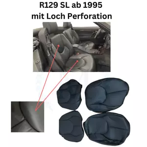 Mercedes-Benz R129 SL Sitzbezüge SET ab 1995 mit Loch Perforation schwarz - Bild 1 von 6