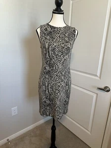 St. John Collection Snake Print Dress Size 2 - Picture 1 of 4