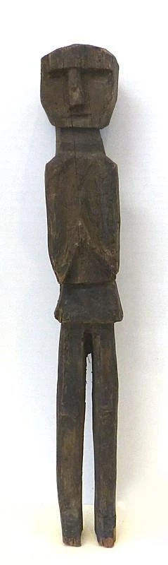 ESCULTURA FIGURATIVA TRIBO COLINA NEPALESA - 20 1/4" DE ALTURA - PRIMITIVA, MAS CHEIA DE ALMA - Imagem 1 de 1