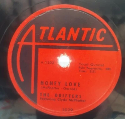 R&B 78 RPM THE DRIFTERS, HONEY LOVE / WARM YOUR HEART Foto 1 de 2