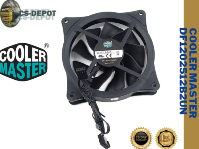 COOLER MASTER DF1202512B2UN DESKTOP 120MM RGB 4-PIN 12V BLACK CASE COOLING FAN - Image 1 of 4