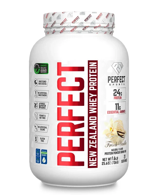 Perfect Sports ИДЕАЛЬНЫЙ Новая Зеландия сывороточный протеин ванильный вкус 1,6 фунта новый - Изображение 1 из 2