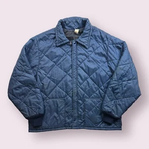 Vintage Sears Quilted Full Zip Bomber Jacket 60s 70s Size L - Picture 1 of 6