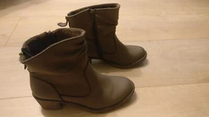 FOOTFLEX DAMEN SCHUH STIEFLETTE INNENFUTTER & REISSVERSCHLUSS GRÖSSE 38 BRAUN - Bild 1 von 5