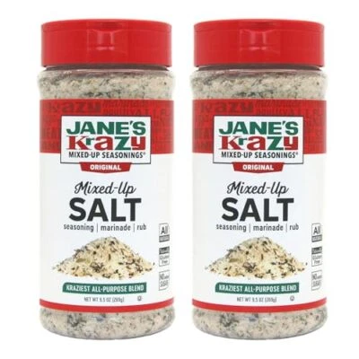 JANE'S KRAZY MIXED-UP SEASONINGS Jane's Krazy Mixed-Up Original Salt Blend, 9.5 Ounce (Pack of 2)