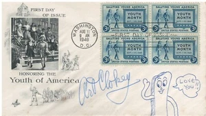 Youth of America FDC signiert von Art Clokey 1948 mit Echtheitszertifikat - Bild 1 von 1