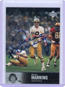 ARCHIE MANNING 1997 Upper Deck LEGENDS FOOTBALL AL-133 Autograph (ON CARD AUTO) - Picture 1 of 2