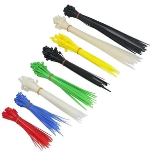 Abrazaderas con cremallera para cables sujetadores plástico nailon varios tamaños multicolor 500 piezas - Imagen 1 de 6