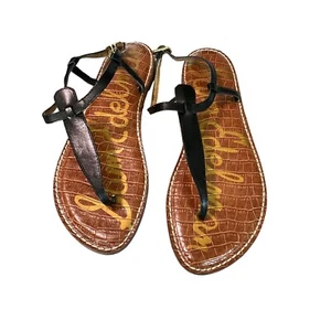 Sandali neri donna Sam Edelman GIGI misura 8 perizoma - Foto 1 di 6