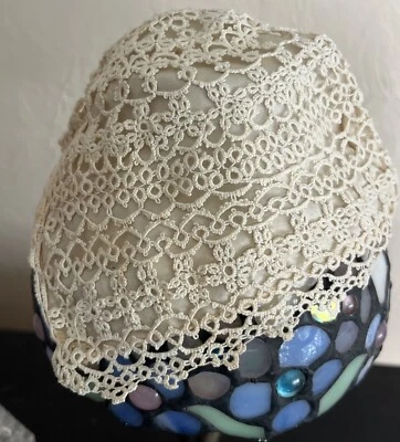 Gorra gorra gorro bebé vintage tatuada beige forrada cinta cierre a presión Foto 1 de 4