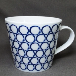 Royal Doulton Pacific Circles Blue White Coffee Cup Mug 3.5" Tall, 12 oz. - Picture 1 of 7