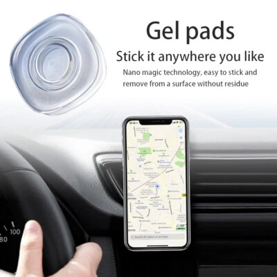 Gel Pad Mobile Phone Holder Universal Reusable Nano Rubber Fixate Wall Sticker - Image 1 of 4