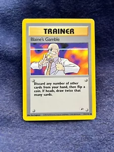 2000 Pokémon Blaine's Gamble Gym Heroes Set Unlimited 121/132 WOTC - Picture 1 of 2