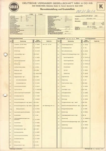 Datenblatt Einstelldaten Solex 36-40 PDSI Vergaser Mercedes 200 - 0010711901 - Picture 1 of 2