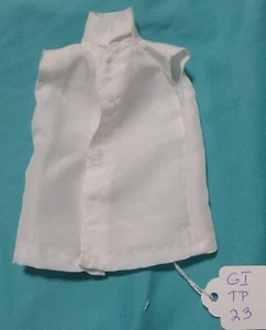 Camisa blanca sin mangas con cuello estilo esmoquin para muñeca de moda de 12" GITP23 - Imagen 1 de 5