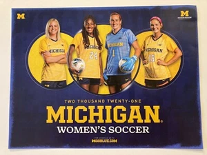 UNIVERSITY OF MICHIGAN 2021 WOMEN'S SOCCER POSTER 16" X 12" NEW  - Picture 1 of 2