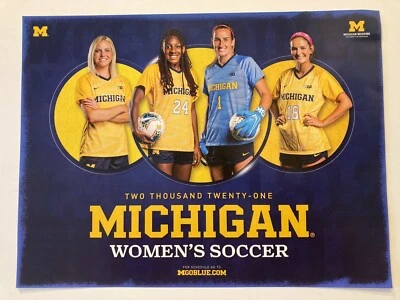 UNIVERSITY OF MICHIGAN 2021 WOMEN'S SOCCER POSTER 16" X 12" NEW  - Image 1 of 2