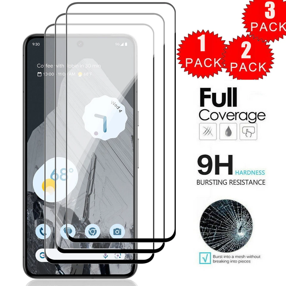 Premium Tempered Glass Screen Protector Film Cover For Google Pixel 7a 7 8 Pro - Image 1 of 1
